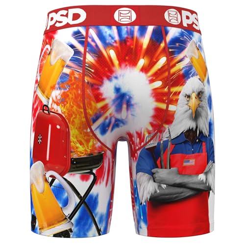 PSD Men's USA Patriotic Boxer Briefs - 7 Inch Inseam Breathable and Supportive Men's Underwear with Moisture-Wicking Fabric4