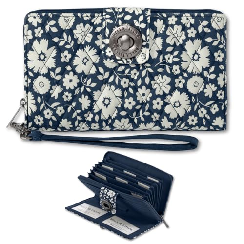 Bella Taylor Cash System Wallet, Budget Envelope, Bicolor Floral Navy