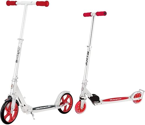 Razor Patinete A5 Lux Kick para niños de 8 años en adelante, ruedas de uretano de 8 pulgadas, acabado anodizado con colores y gráficos llamativos,