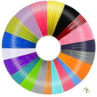 3D Pen Filament Refill PLA 1.75mm, 20 Colors, 9.84 Feet Per Color, Total 196.8 Feet, 3D Pen Accessories Set Compatible with Most 3D Printing Pens