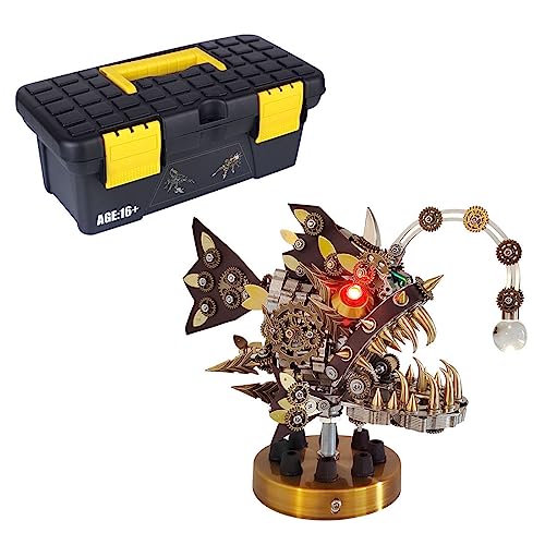 Puzzle 3D métal poisson lanterne décoration bureau pour loisir créatif adulte