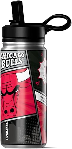 Miniatura 119 de Hydrapeak x NBA Los Angeles Lakers Botella de agua de 591 ml de acero inoxidable, botella deportiva con doble pared aislada con licencia oficial,