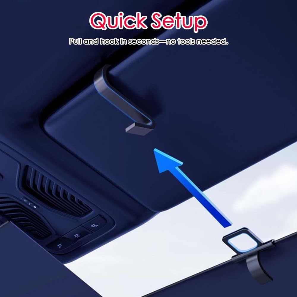 Pare-Soleil rétractable Automatique pour Pare-Brise 2026, Protection UV et Chaleur, Taille Universelle Ajustable pour Voitures, camions et SUV