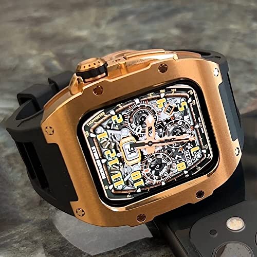 Bracelet acier pour Apple Watch 45mm boîtier luxe en métal