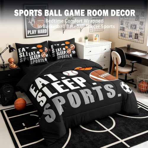 Image of Feelyou Sports Comforter Set Full Size Kids Boys Girls