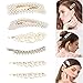Produktbild Künstliche Perlen Haarspangen Für Frauen Mädchen 6 Stücke Mode Eleganz Haar Snap Clips Perle Haarnadeln Haarklammern Haarspangen