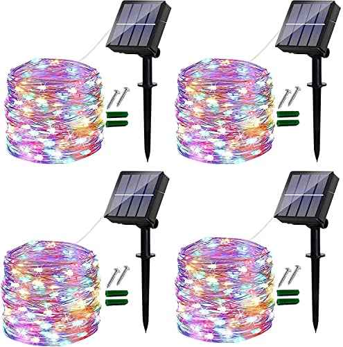 Ligarko Solar Fairy Lights Outdoor, 4 Pack 14M/46Ft Garden Lights Solar Powered Waterproof