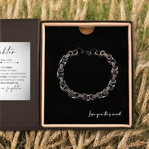 Love You This Much Fighter 5mm Twist Bracelet | Hospital Gift for Men | Manly Get Well Gift for Him | For a Man in the Hospital | Luxury Box & Card3