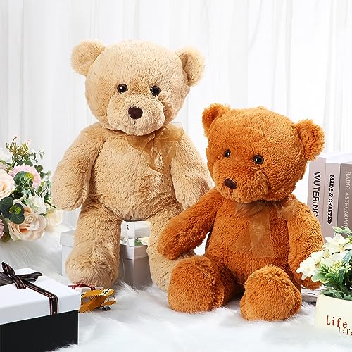 Wettarn 2 Pack Plush Bear Stuffed Animal 18 Inch Cuddly Bears Plush Cute Stuffed Bear With Bow For Children'S Day Valentine'S Day Birthday Party Favor thumb #3