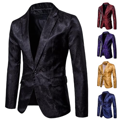Mens Paisley Blazer Dress Suit Jacket Sport Coat Lightweight Regular Tuxedo Floral Wedding Party Prom Blazers for Men3