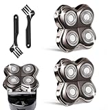 GORLENT 2Pack Professional Replacement Head for Skuls Pitbuls Shaver Gold PRO, Silver PRO, Diamond PRO Series…Self-Sharpening Blades with Hypoallergenic Foil