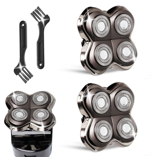 GORLENT 2Pack Professional Replacement Head for Skuls Pitbuls Shaver Gold PRO, Silver PRO, Diamond PRO Series…Self-Sharpening Blades with Hypoallergenic Foil