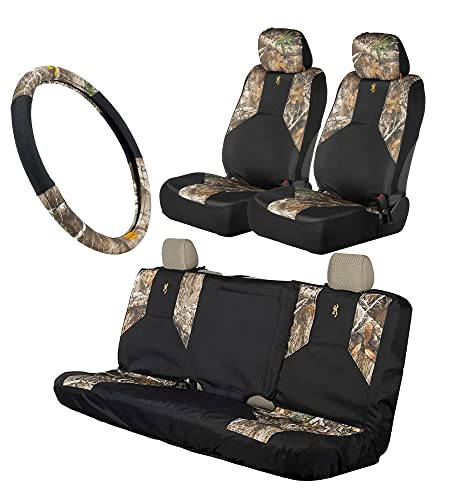 Realtree Edge Camo Seat Covers for Trucks - Waterproof Front Seats - Heavy Duty Protection - Universal Fit Most Full Size Trucks - Easy Installation
