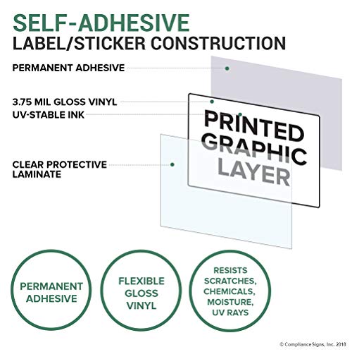 Compliancesigns NHEP-15641-LAB-5X350-4 Vertical Proper Holding Temperatures Label Decal With Symbol, 5X3.5 Inch 4-Pack Vinyl For Safe Food Handling thumb #1