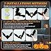 SoulBay 48pcs Halloween Decor Bats Wall Stickers - 12pcs Small LED Tea Lights with Remote Timer, 10 Sizes 3D Lighted Realistic Thickened PET Bat Sticker for Indoor Home Window Party Supplies