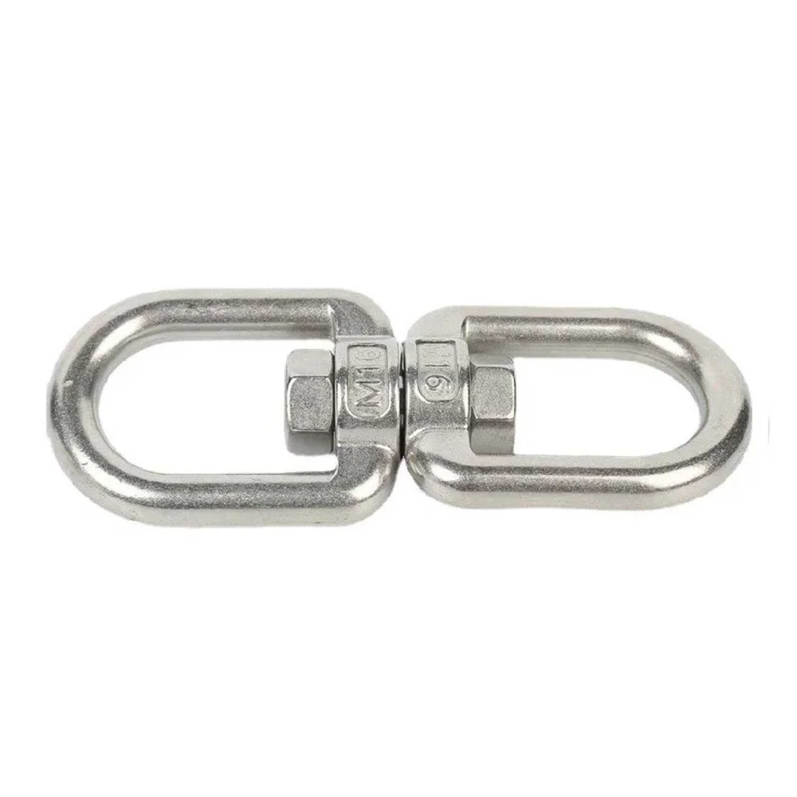Grillete de gancho giratorio de doble extremo de acero inoxidable 304, con cadena en forma de 8 y cierre de anilla de retención M3-20, rotación de 360 grados(M8 x 2pcs)