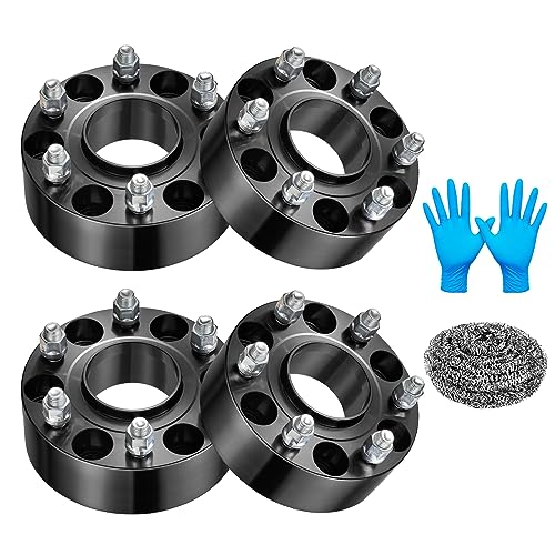Image of BDFHYK 6x5.5 Hubcentric Wheel Spacers Thickness 2 Inch Compatible with Chevy 1999-2004 Silverado Avalanche Sierra 1500 Tahoe Escalade, 6x139.7mm 6 Lug M14x1.5 Studs & 78.1mm Hub Bore, Set of 4