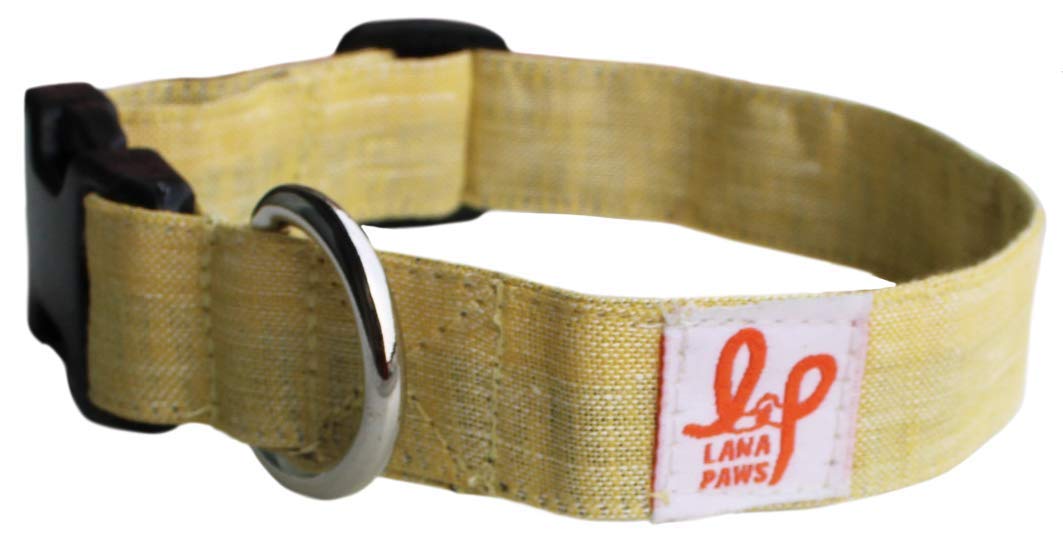Lana Paws Eco-Friendly, Fur/Skin-Friendly and Soft Hemp Dog Collar Belt (Yellow), Medium (B08VW51ST6) Amazon Price History, Amazon Price Tracker