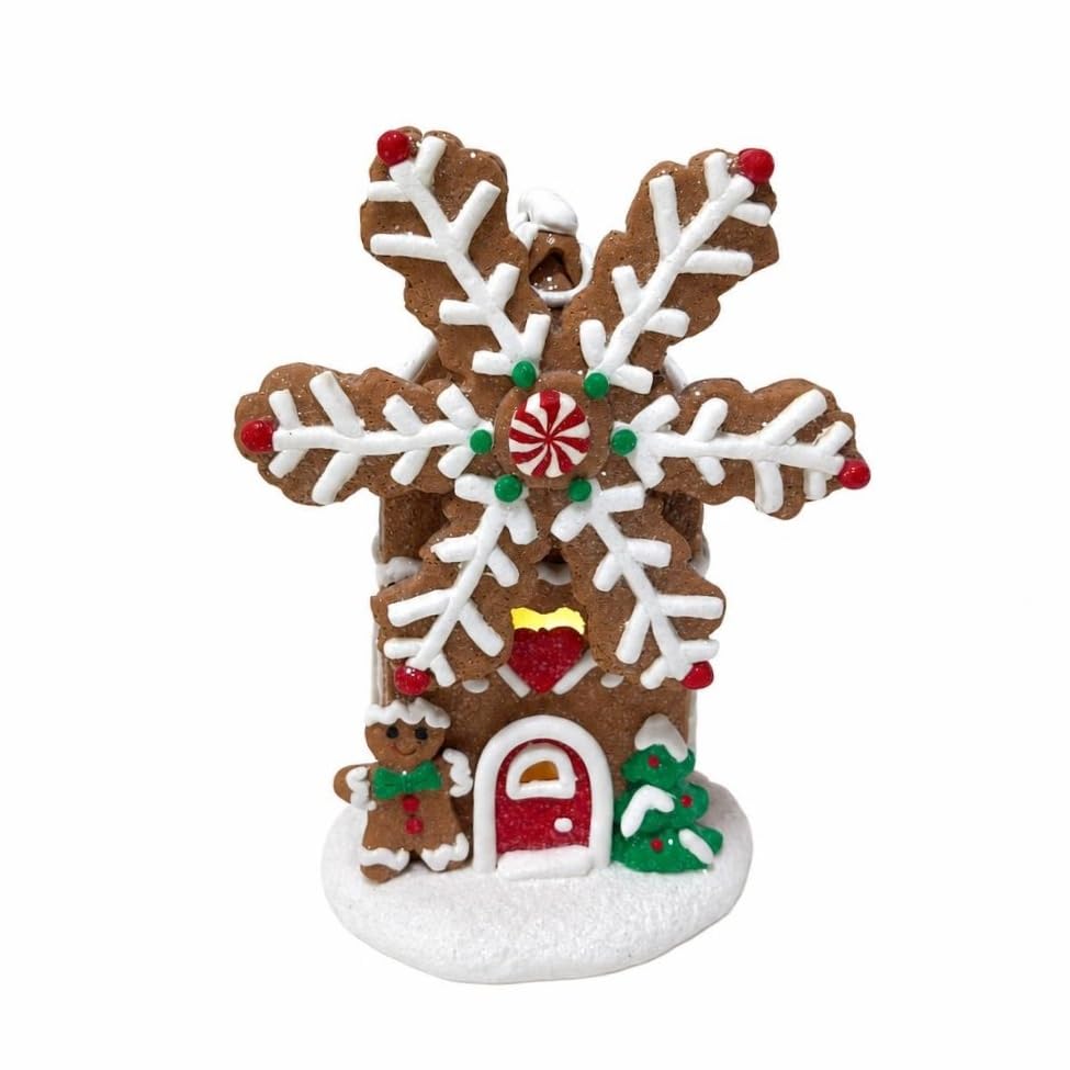 LINSPIRE Gingerbread House Windmill Figurine Lamps