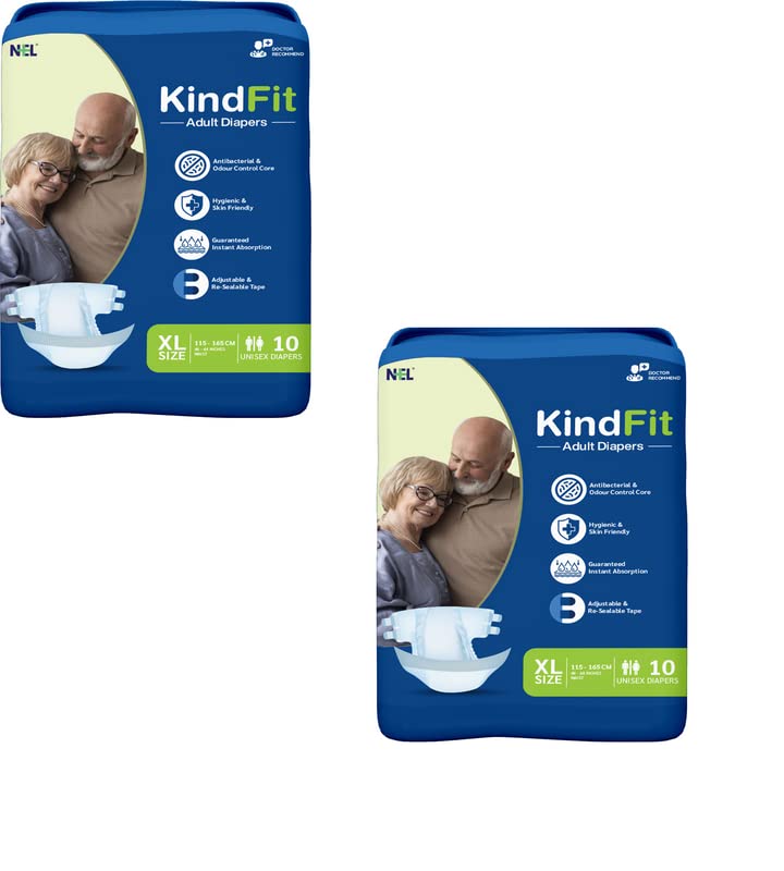 Adult Diaper Open Tape Adult Diapers Pant Style - 20 Count with Soft Elastic and Extra Absorbent Core (Size: XL) (Pack of 2)-image-10