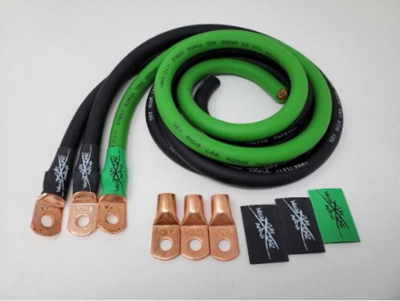 Sky High Car Audio CCA 4/0 Big 3 (Green/Black)