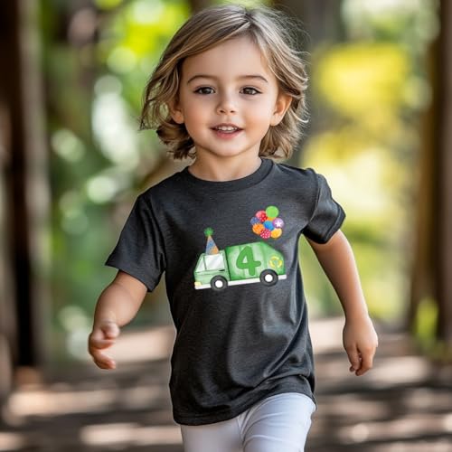 2-6 Years Birthday Boy Shirt Toddler Construction Party T-Shirts Excavator Bday Short Sleeve Tee Tops2