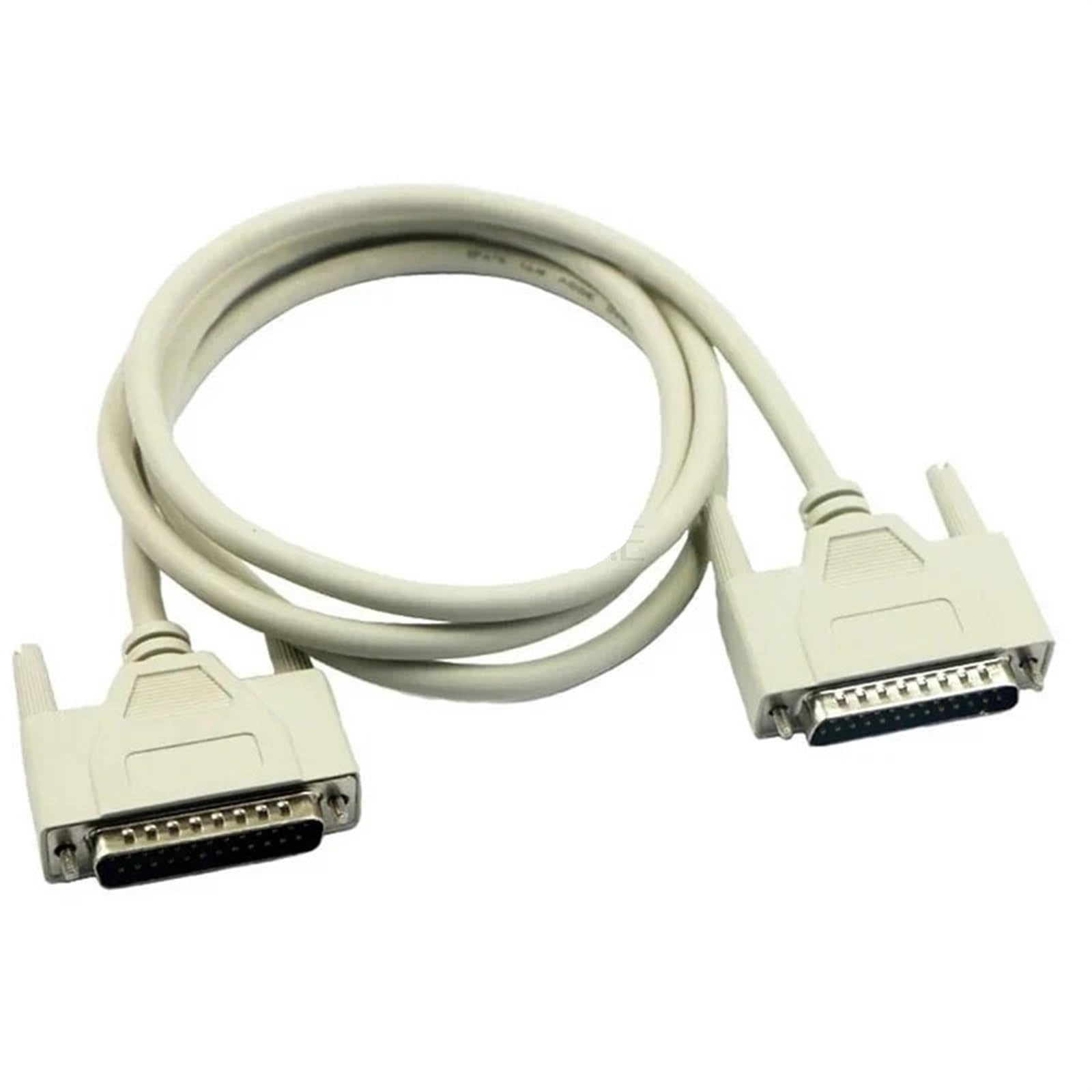 JDOUNFMO DB25 25-pin Extension Cable, Male to Female, Plastic or Metal Case, 24/26/28AWG(Plastic Case,5M_26 AWG)