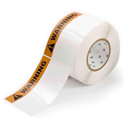 Brady THTEL-25-483-1-WA 6 Ancho x 4 Altura B-483 Poliéster Rojo con Negro sobre Blanco Etiqueta Flash Arco de Advertencia 1000 por rollo