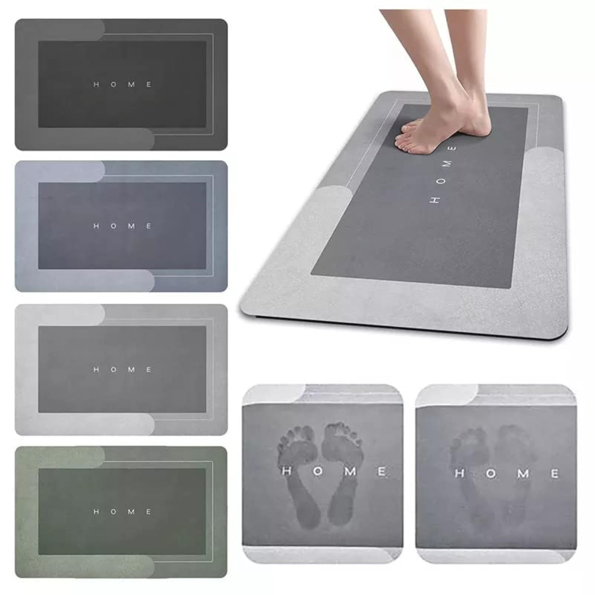 Quick Dry Anti-Slip Bath Mat, Memory Foam