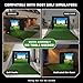 Golf Simulator Enclosure Kit with Premium HD Impact Screen, Full Safety Padding & Blackout Curtain, Home Golf Sim Setup Compatible with Launch Monitors, Indoor Cage Net Golfing Accessories (10 x 8 ft)
