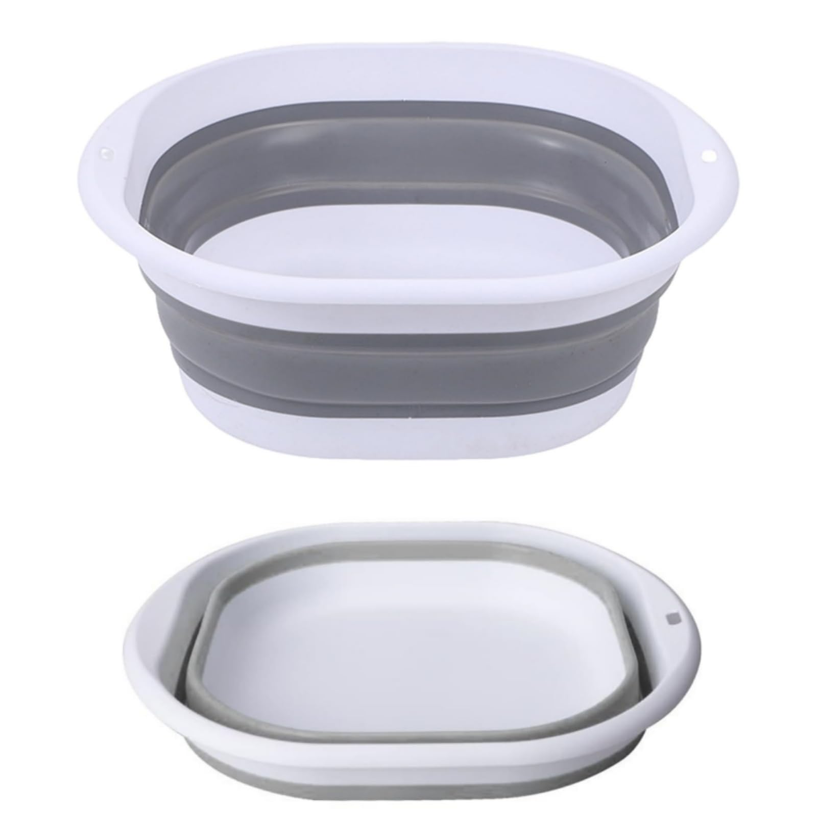 Collapsible Washing Up Bowl, Foldable Bucket, Multipurpose Outdoor Travel Basin, Lightweight Portable Space Saving Washbasin for Camping, Travel, Kitchen, Outdoor & Swimming Pool (Grey, M)