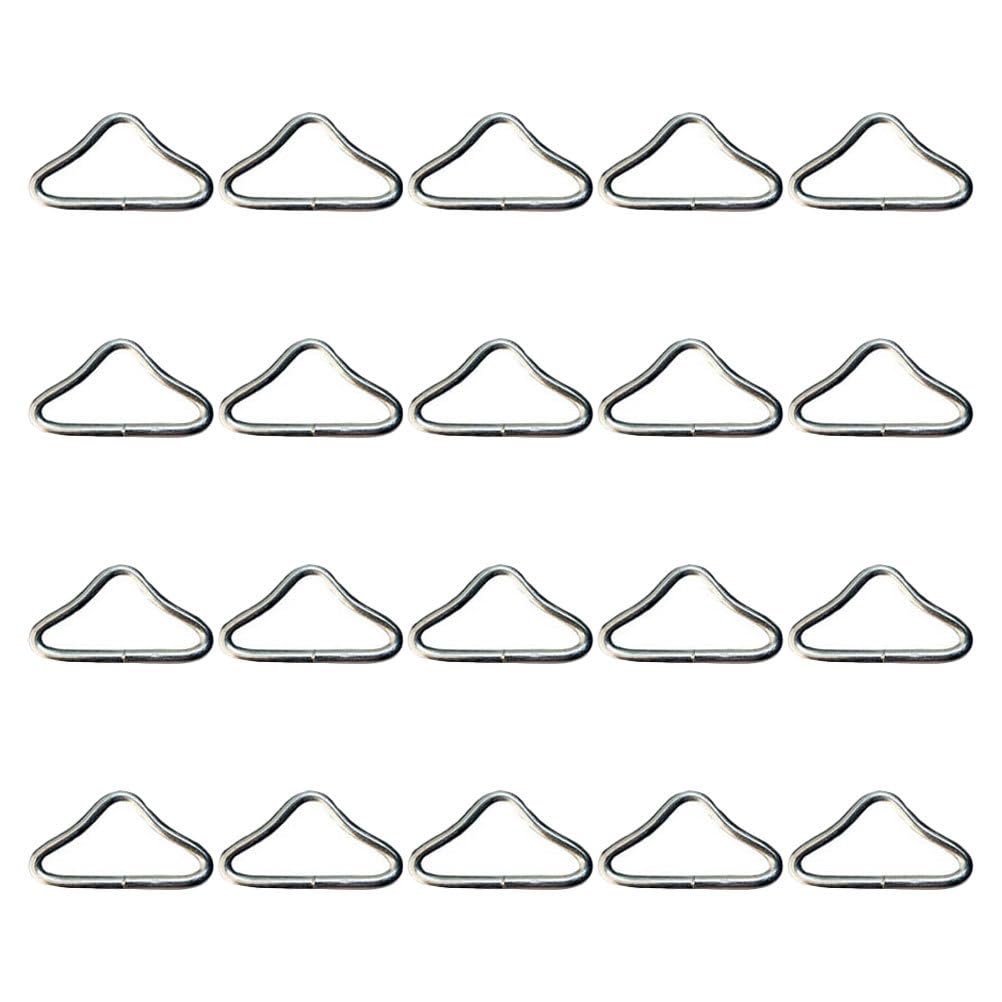 DOITOOL 45pcs Triangle Trampoline Buckles Rings: Secure Stable Metal Trampoline Accessories - Triangle Buckle for Backyard and Indoor Jumping