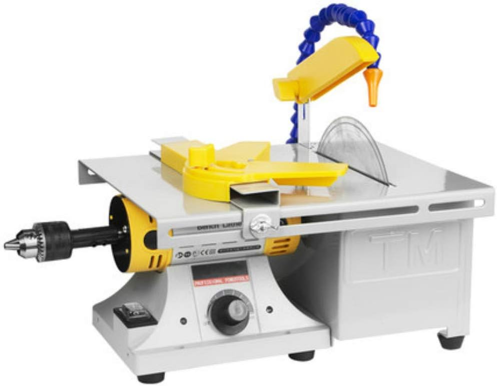 220V Mini Table Saw Woodworking Jewelry Rock Jade Polishing Buffer Cutting Machine Bench Lathe Polisher Kit 350W