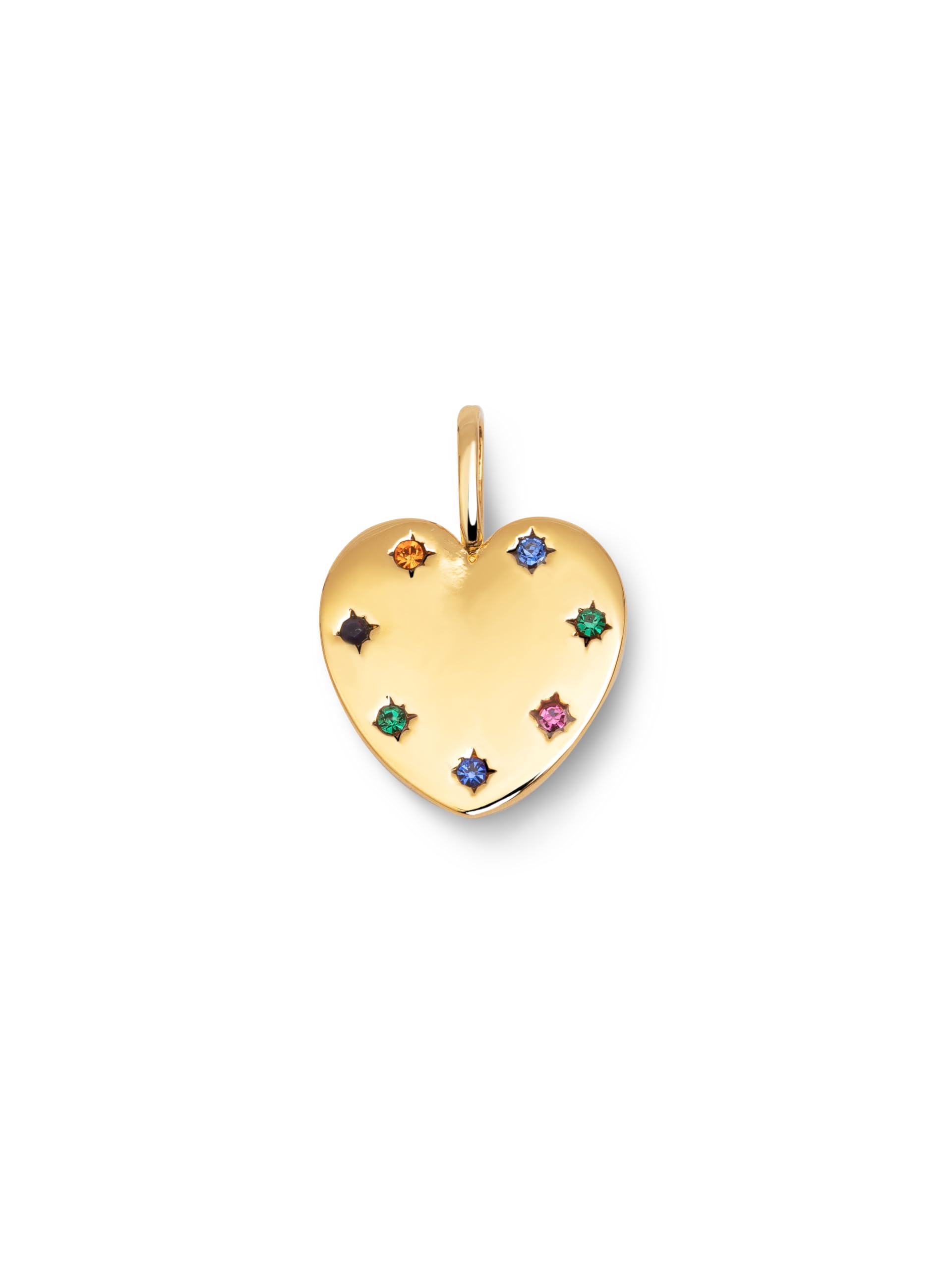SINGULARU - Charm Glam. Latón con acabado en Baño de Oro de 18 Kt. Colgante con Motivo y Detalles en Circonitas. Joyas para Mujer