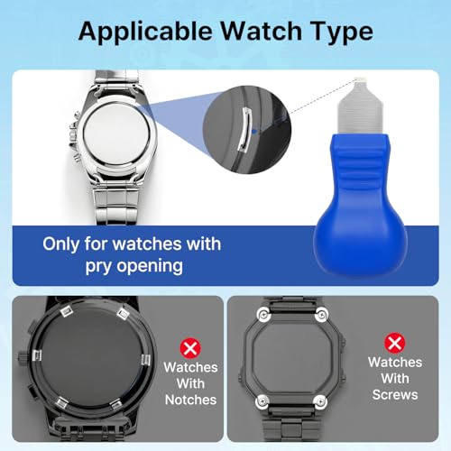 Image of EasyTime Watch Press Tool Set: 16PCs Watch Repair Kit with Operation Manual | for Case Back Open & Battery Replacement - Crystal Press with Case Opener for Size 18 to 50 mm