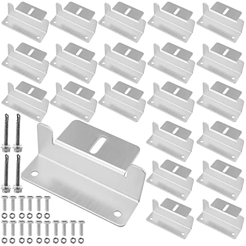 MUKLEI 24 Units Solar Panel Mounting Brackets, Z Brackets with Nuts and Bolts Solar Panel Z Brackets...