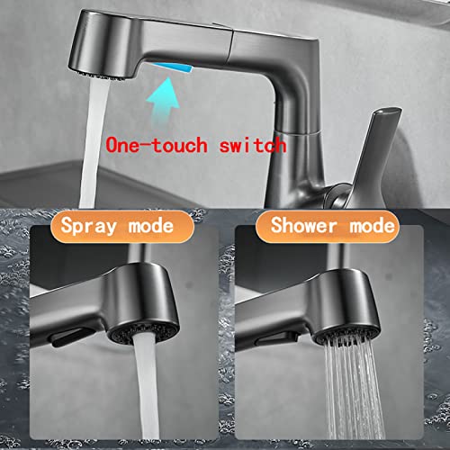 Robinet de salle de bain monotrou noir mat de qualité supérieure - 6