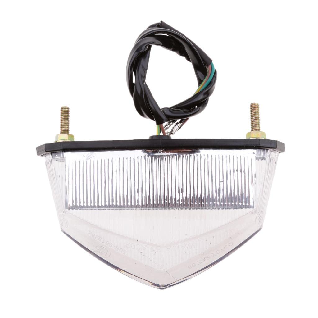 SAZ DEKOR Universal Integrated 10 Red LED Brake Stop Running Rear Tail Light For Motorcycle Standard Sport ATV Quad Dirt Bike