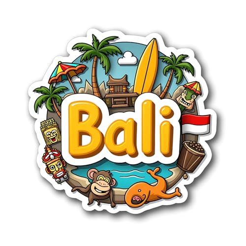 Image of Naxon Bali Country Theme Souvenir Wooden Refrigerator Stylish Fridge Magnet - Fridge Decoration Magnet for Kitchen & Home Decor | Perfect Souvenir Gift | Size 3x3 Inches | Pack of 1