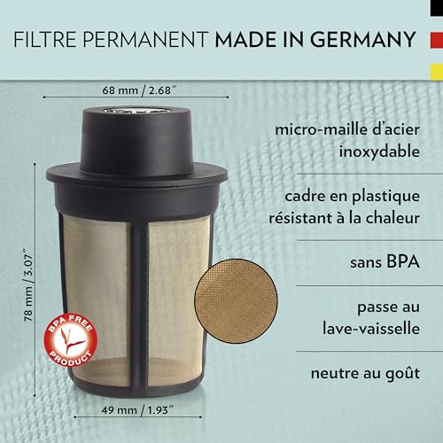 Infuseur à thé et épices Finum en acier inoxydable réutilisable