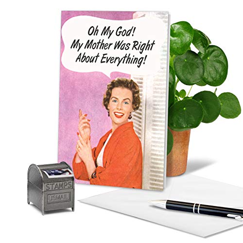 Nobleworks - Happy Mother's Day Card With Envelope - Funny, Retro Greeting Card For Mom, Stepmom - Mother Was Right 0100 #TOP2