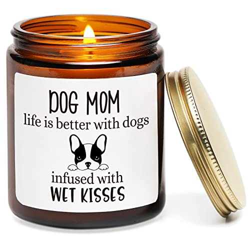 Dog Mom Scented Candle, Sandalwood & Rose