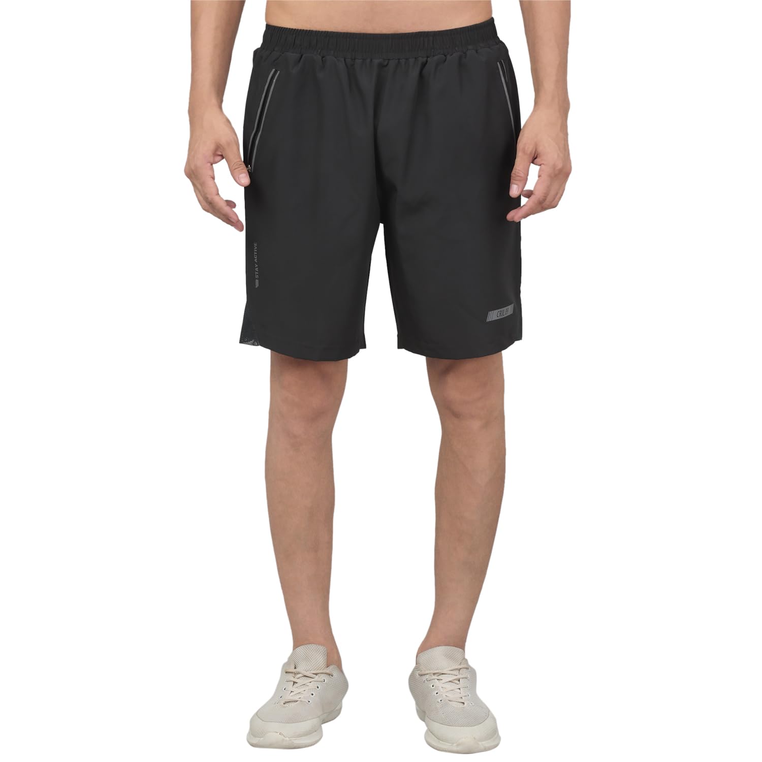 cantabil Men Solid Above Knee Regular Fit Active Wear Shorts | Active Wear Shorts for Men | Running Shorts for Men Sports Wear (P_MSHT00008)-picture-23