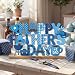 Roowest Metal Happy Father's Day Tabletop Sign Father's Day Table Decoration Centerpiece Freestanding Holiday Tiered Tray Decor with Wooden Base for Home Office Desk Shelf Mantel Fireplace Party Gift