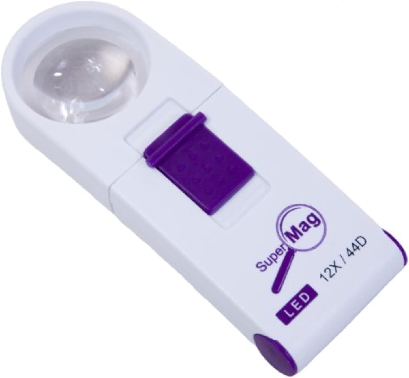 Magnifying Aids 515212 SuperMag 12X LED Lighted Pocket Magnifier, 1.4-Inch Lens