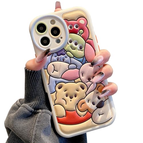 Coque iPhone 16 Pro Max mignonne en cuir TPU noir protection antichoc souple