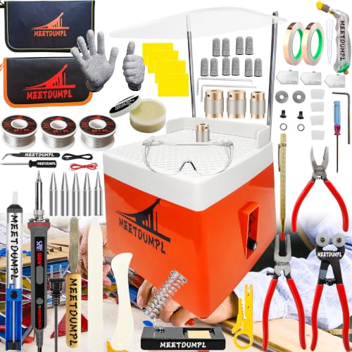 MEETDUMPL Stained Glass KitStained Glass Kits for AdultsGlass GrinderStained Glass Grinder5/8 + 1 Diamond Grinder Bit 100W Soldering Iron Kit Glass Cutter Tool KitPatent has been registered(7)