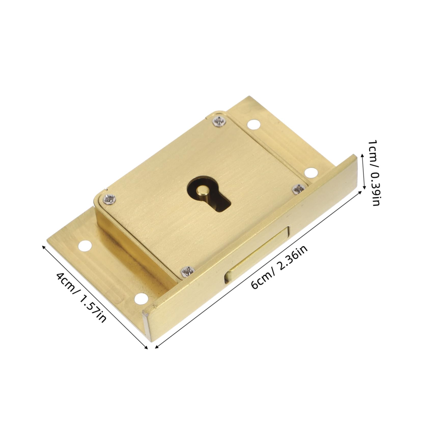 Serratura per Cassetto Vintage in Ottone, Set 1 Pezzo, Oro | Serratura Cassetto Scrivania per Legno, Chiusura Precisa e Sicura, per Cassetti e Scatola in Legno