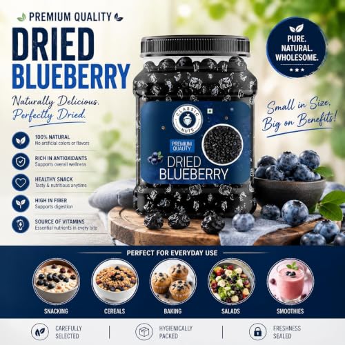 Image of Classic Nuts Dried Blueberry | Dry Fruit | Rich in antioxidants, Vitamin K, Calcium & Fibre | Sweet & Delicious | Healthy Snacks (400gram)