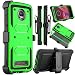 Moto Z2 Force Case, Moto Z2 Play Case, Venoro Heavy Duty Shockproof Full Body Protection Rugged Hybrid Case Cover with Swivel Belt Clip and Kickstand for Motorola Z Force 2017 (Green)